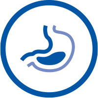 Reduce the risk of urinary stones - blue icon